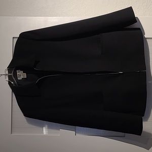 Black Style & Co zip front blazer